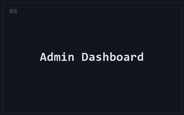 Admin Dashboard